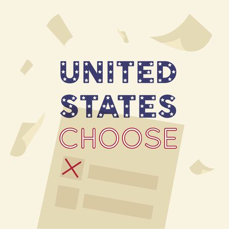 United States elections poster with a ballot paper - Vectorのイラスト素材