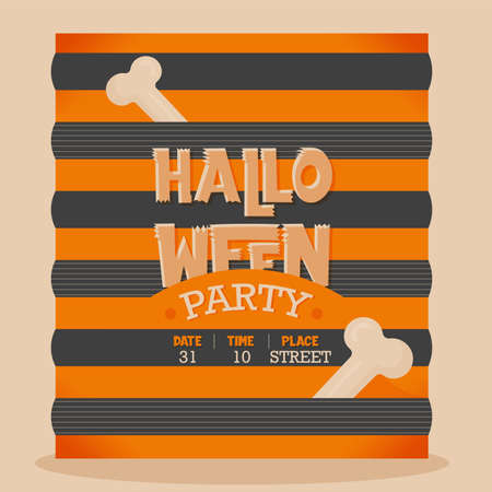 Halloween party invitationのイラスト素材