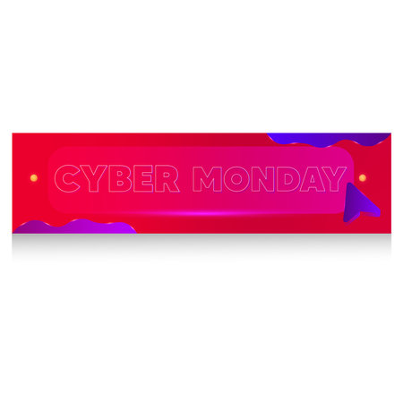 Cyber monday banner pink illustrationのイラスト素材