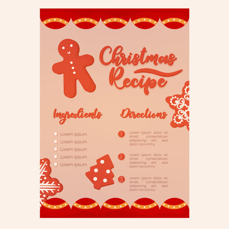 Christmas recipe party illustrationのイラスト素材