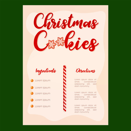 Christmas cookies poster illustrationのイラスト素材