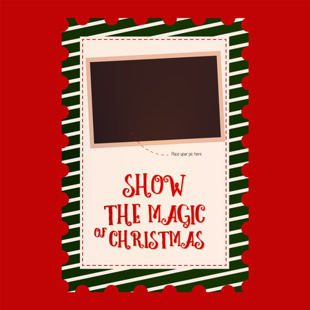 Magic Christmas poster illustrationのイラスト素材