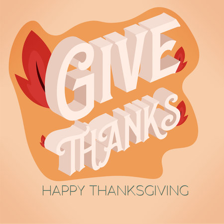 Happy thanksgiving day poster illustrationのイラスト素材