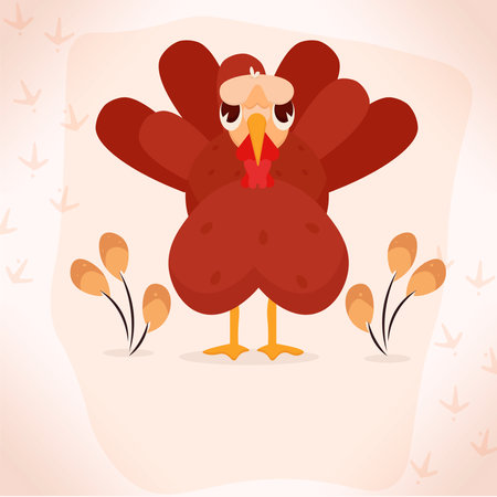 Turkey thanksgiving day illustrationのイラスト素材