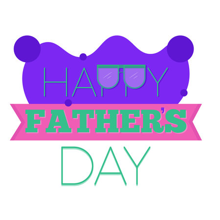 Isolated glasses happy fathers dayのイラスト素材