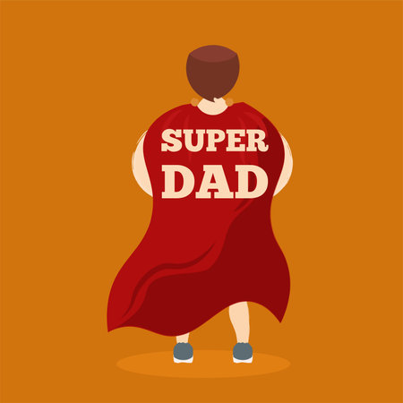 Super dad Happy fathers dayのイラスト素材
