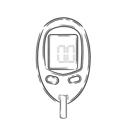 Isolated Oximeter medicines drawのイラスト素材