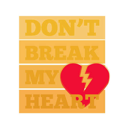 Isolated dont break my heart icon- Vectorのイラスト素材