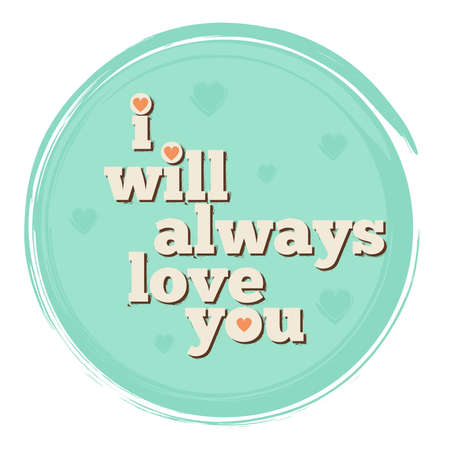 Isolated I will always love you icon- Vectorのイラスト素材