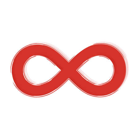 Isolated love red infinite romantic icon- Vectorのイラスト素材