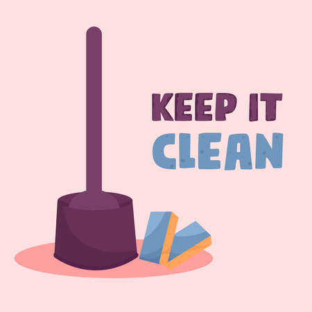 Isolated keep it cleaning articles hygiene equipment - Vectorのイラスト素材