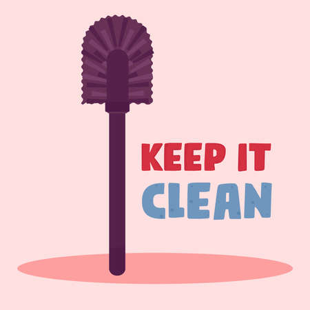 Isolated brush purple cleaning articles hygiene equipment - Vectorのイラスト素材