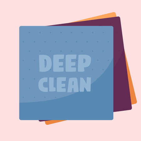 Isolated deep colors cleaning articles hygiene equipment - Vectorのイラスト素材