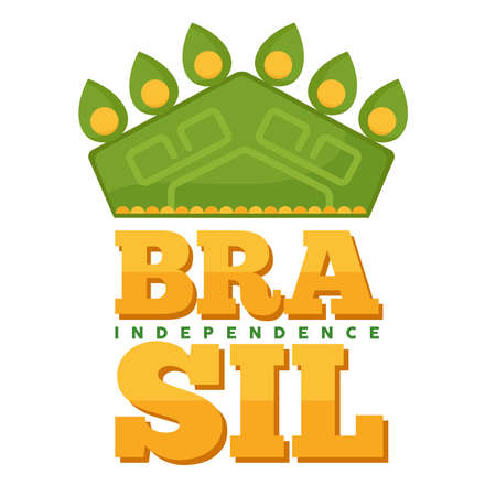 Brasil independence color green white background tribal icon- Vectorのイラスト素材