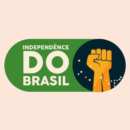 Brasil independence logo modern white background tribal icon- Vectorのイラスト素材