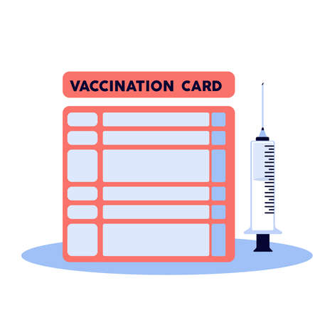 Isolated vaccines card virus blue logo icon - Vectorのイラスト素材