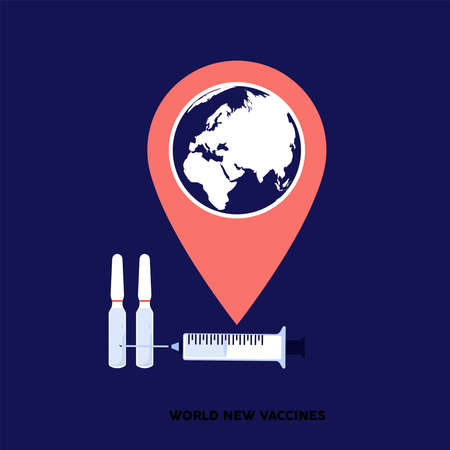 Isolated protection world vaccines virus blue logo icon - Vectorのイラスト素材