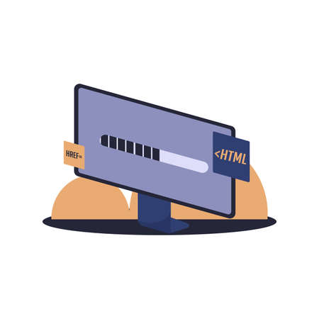 Isolated loading programming computer tecnology web icon- Vectorのイラスト素材