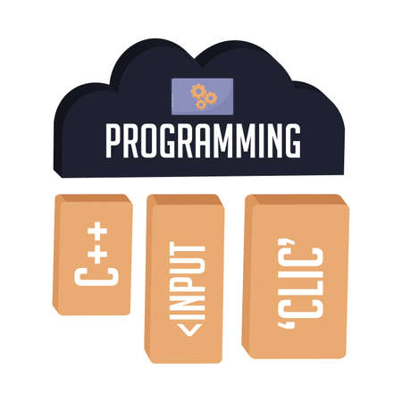Isolated input programming computer tecnology web icon- Vector