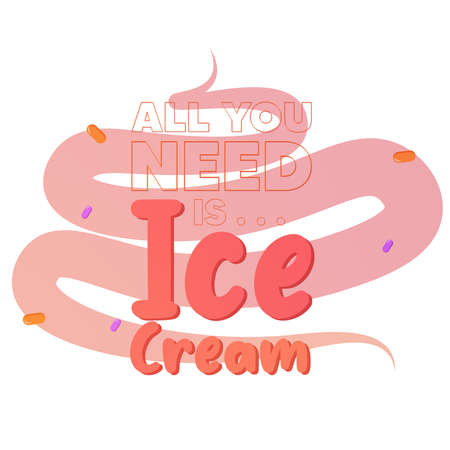 Isolated ice cream color fast food delivery white background icon- Vectorのイラスト素材