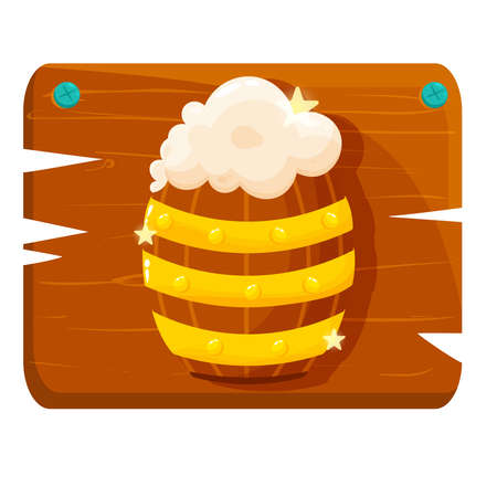 Isolated Beer wood saitn patricks day ireland icon- Vectorのイラスト素材