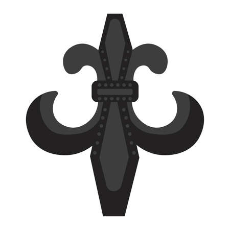Isolated fleur de lis black elegant emblem icon - Vectorのイラスト素材