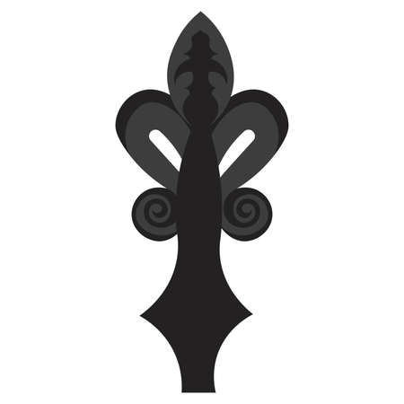 Isolated fleur de lis antique black elegant emblem icon - Vectorのイラスト素材