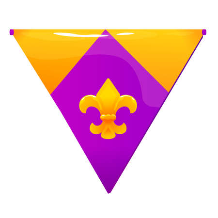 Isolated flag fleur de lis mardi grass venice festival icon- Vectorのイラスト素材