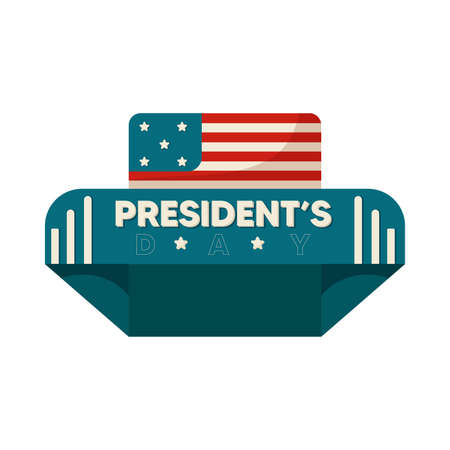 Isolated flag USA presidents day american presidents USA icon- Vectorのイラスト素材