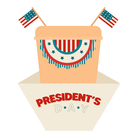 Isolated decoration hat presidents day american presidents USA icon- Vectorのイラスト素材