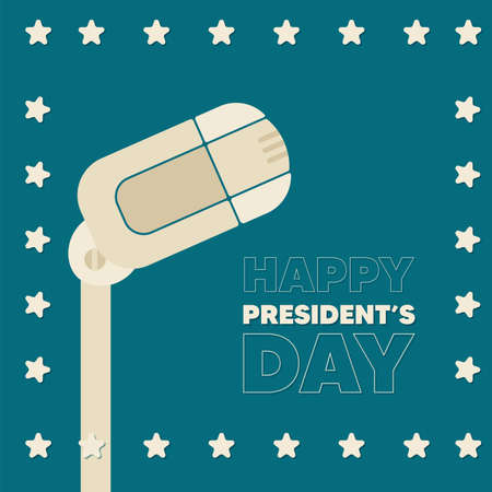 Isolated voice presidents day american presidents USA icon- Vectorのイラスト素材