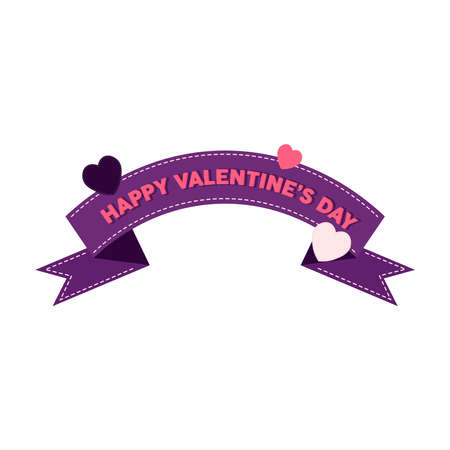 Isolated Valentines day purple letter love poster icon- Vectorのイラスト素材
