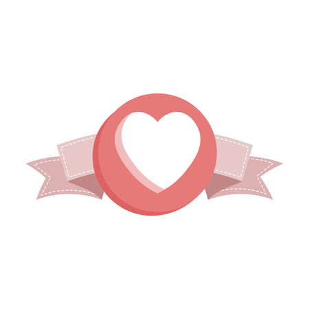 Isolated Valentines day Heart letter love poster icon- Vectorのイラスト素材
