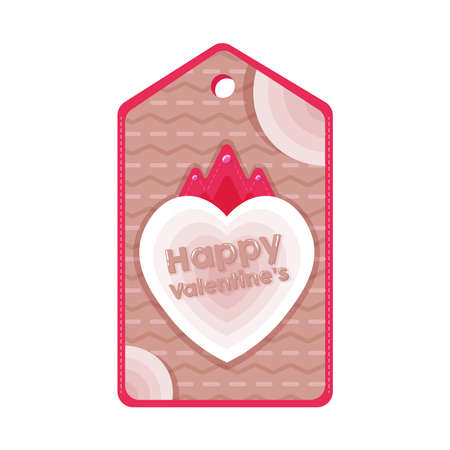 Isolated Valentines day ticket beige letter love poster icon- Vectorのイラスト素材