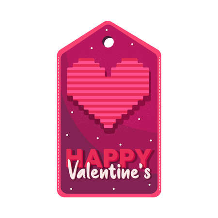 Isolated Valentines day ticket pink letter love poster icon- Vectorのイラスト素材