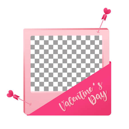 Isolated picture photo saint valentine day love pink present icon- Vectorのイラスト素材