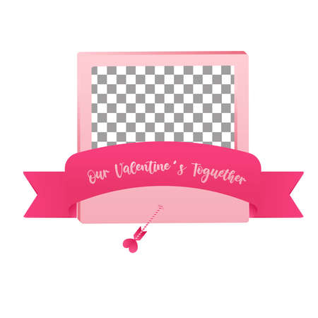 Isolated picture photo small saint valentine day love pink present icon- Vectorのイラスト素材