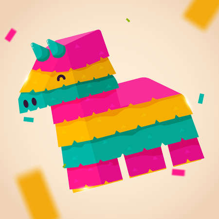 Beige figure toy cinco de mayo mexican national day illustration vectorのイラスト素材