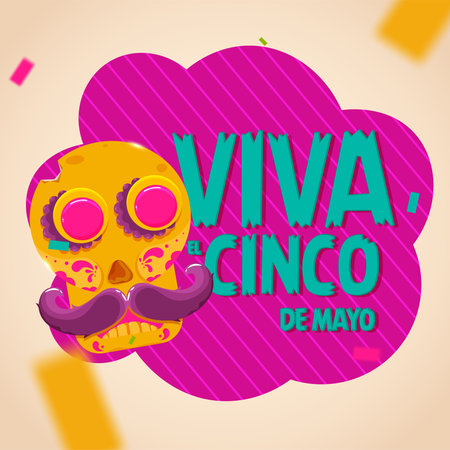 Beige figure viva mexico mexican national day illustration vectorのイラスト素材