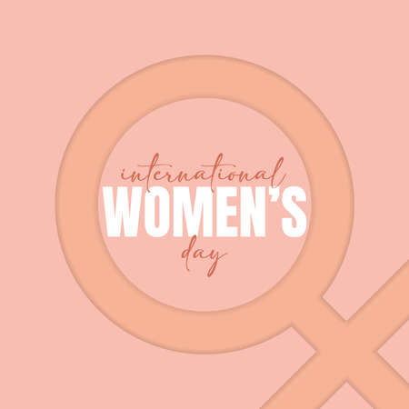 Women day card with gender symbol female Vectorのイラスト素材