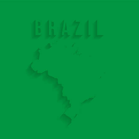 Brazil country poster Map of brazil Vectorのイラスト素材