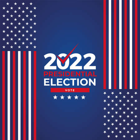 Election day card Flag of United States Vectorのイラスト素材
