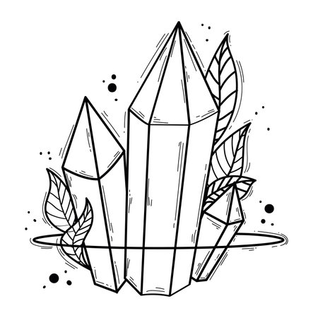 Isolated esoteric diamonds Esoterism sketch icon Vectorのイラスト素材