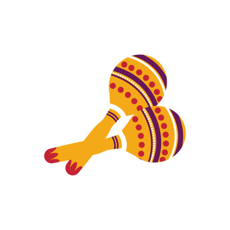 Isolated pair of maracas sketch icon Vector
