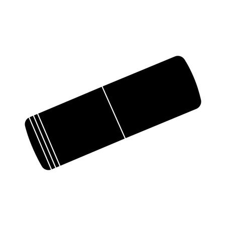 Isolated silhouette of eraser Office supply icon Vectorのイラスト素材