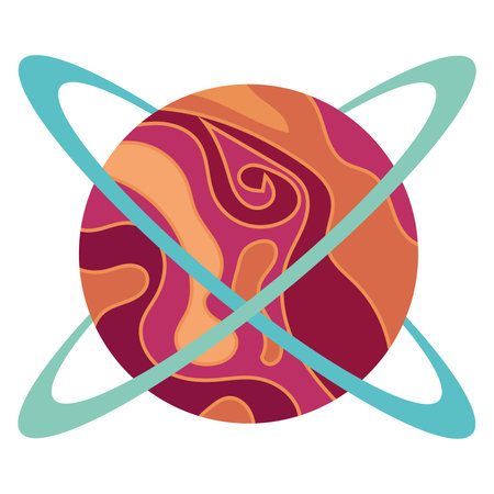 Isolated colored sci fi fantasy planet icon Vectorのイラスト素材