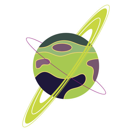 Isolated colored sci fi fantasy planet icon Vectorのイラスト素材