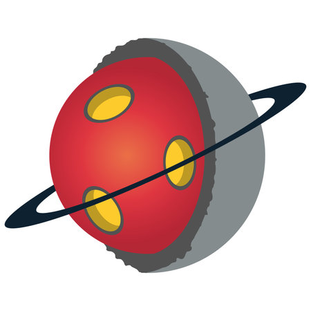 Isolated colored sci fi fantasy planet icon Vectorのイラスト素材