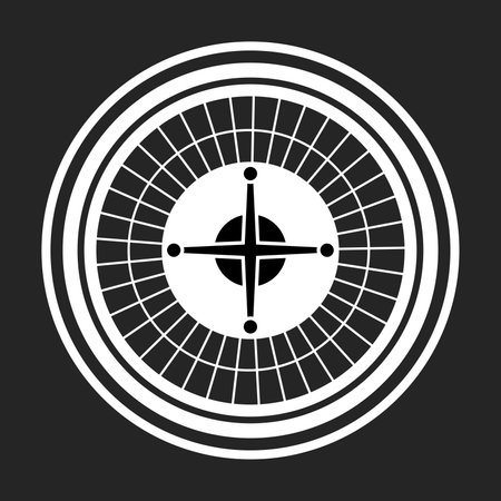 Isolated outline of a casino roulette icon Vectorのイラスト素材