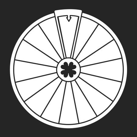 Isolated outline of a casino roulette icon Vectorのイラスト素材